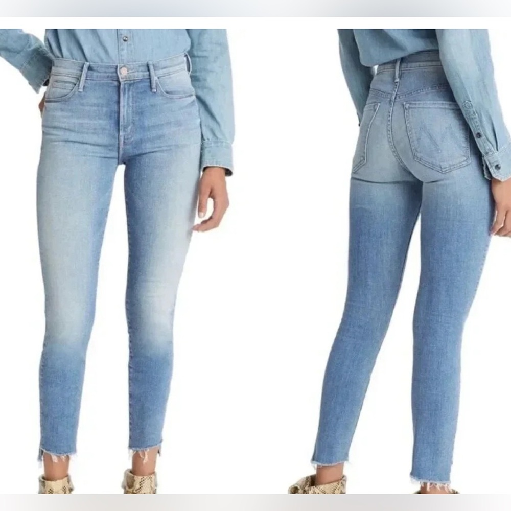 MOTHER The Stunner Zip Ankle Step Fray in camp expert  - size 27